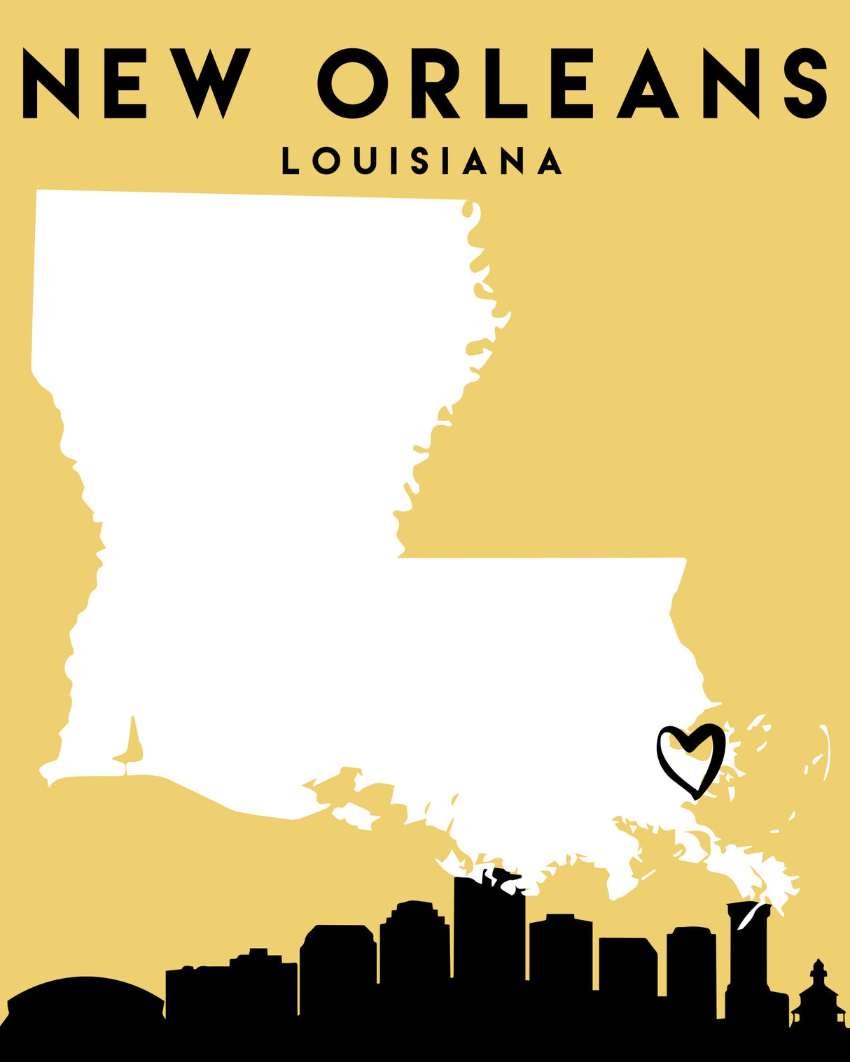 City Love Maps 60 Poster och Canvastavla