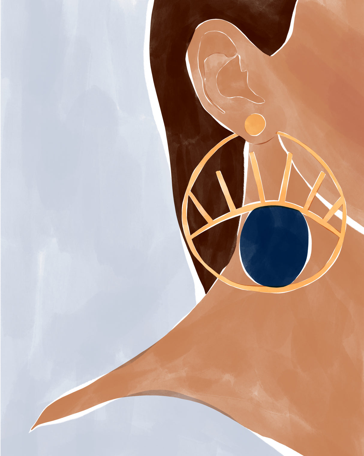 Evil Eye Earing Poster och Canvastavla