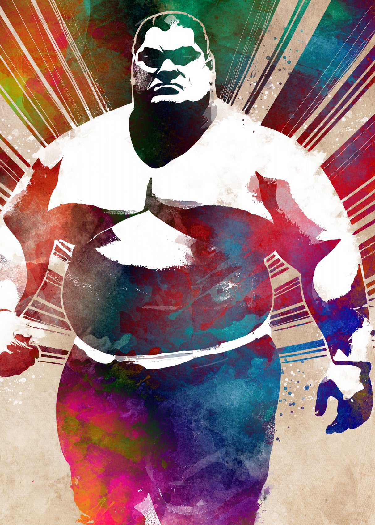 Wrestling sport art Poster och Canvastavla