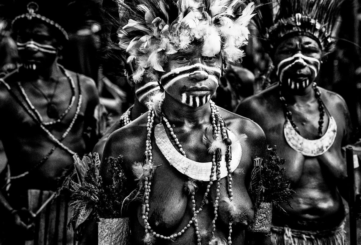 At the Mt. Hagen sing sing festival - Papua New Guinea Poster och Canvastavla