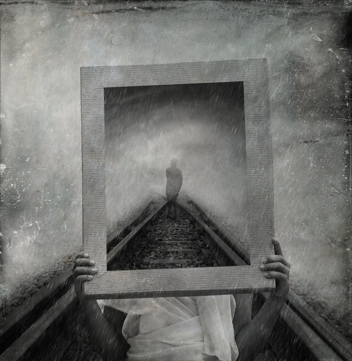 The frame of confused to choice which way Poster och Canvastavla
