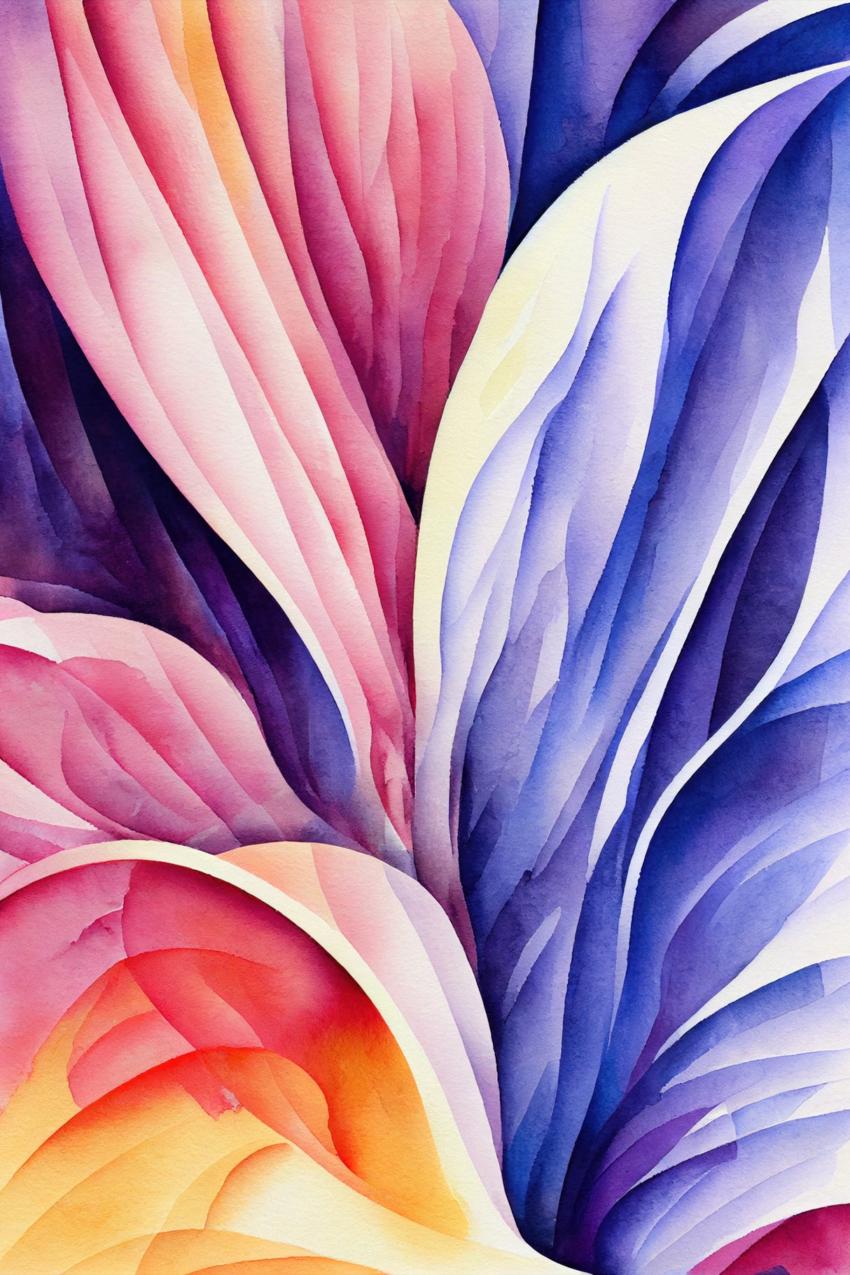 Nature Inspired Abstract Watercolor (Day 71) Poster och Canvastavla