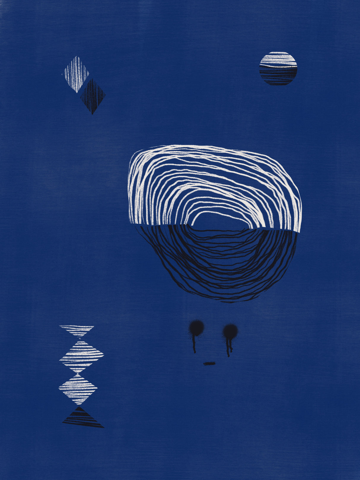 Blue Line Sketch Poster och Canvastavla