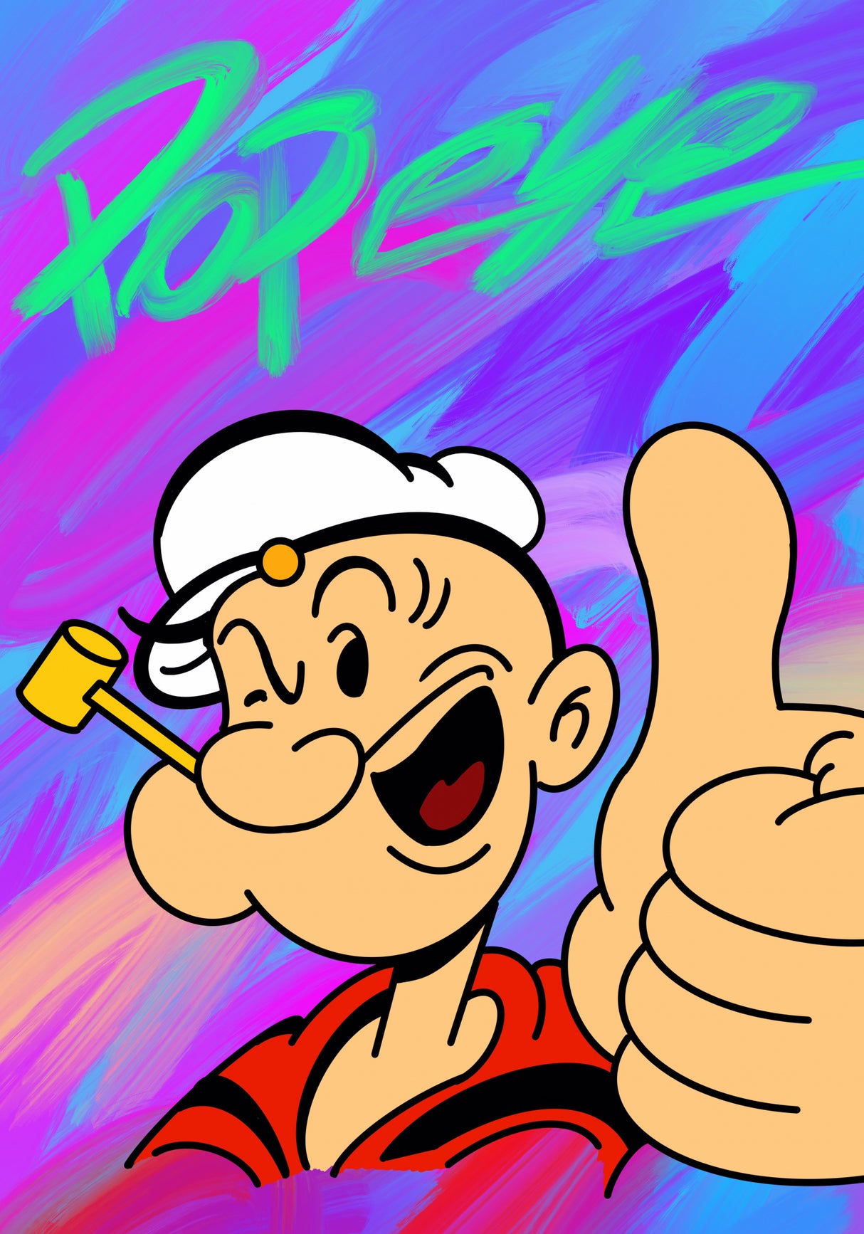 Tumbs up Popeye Poster och Canvastavla