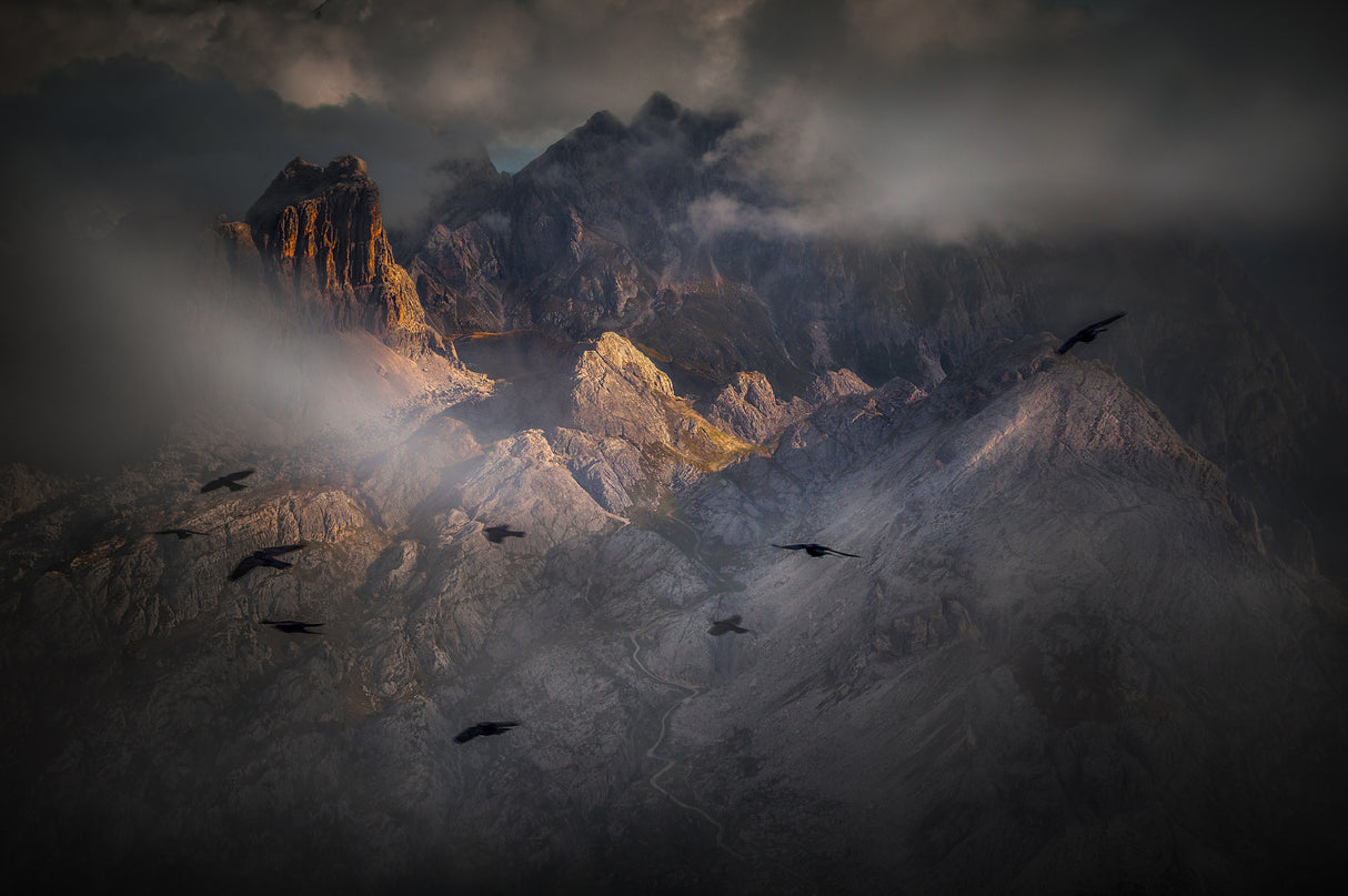 Flying over the Peaks Poster och Canvastavla