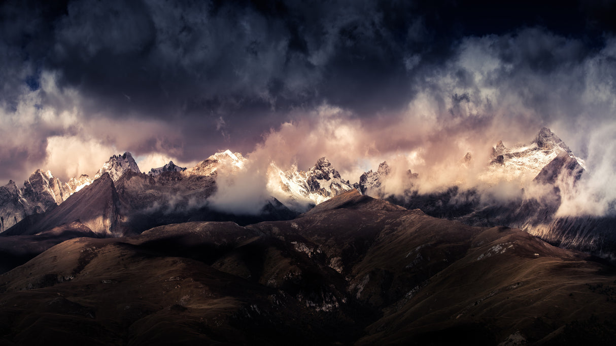 Tibet snow mountain 《格聂奇境》 Poster och Canvastavla