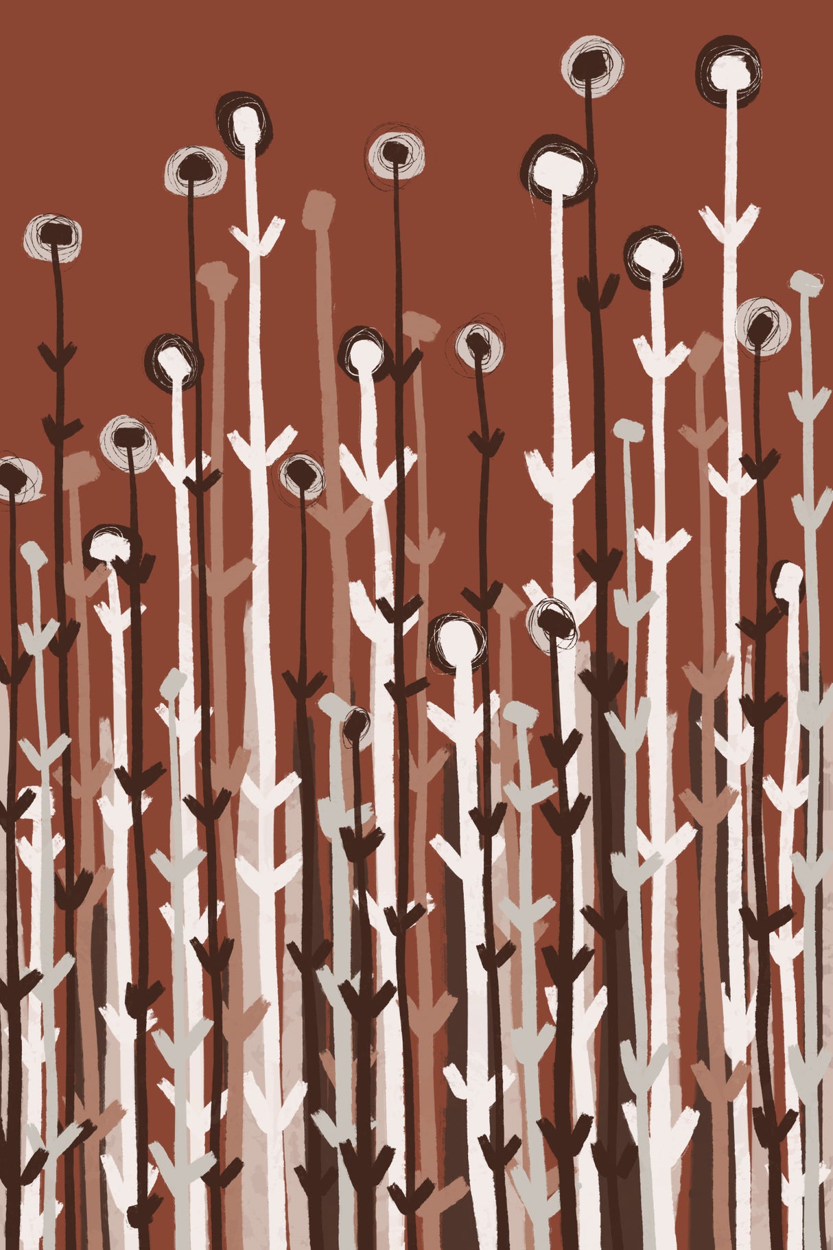 Pastel Reed Poster och Canvastavla