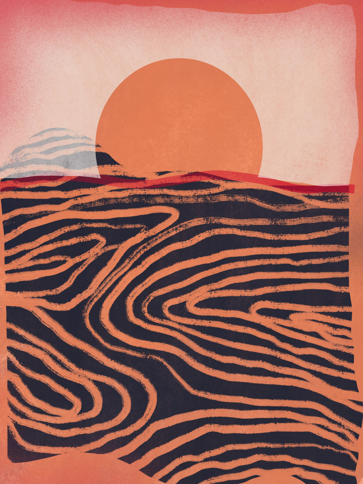 Desert Sun Poster och Canvastavla