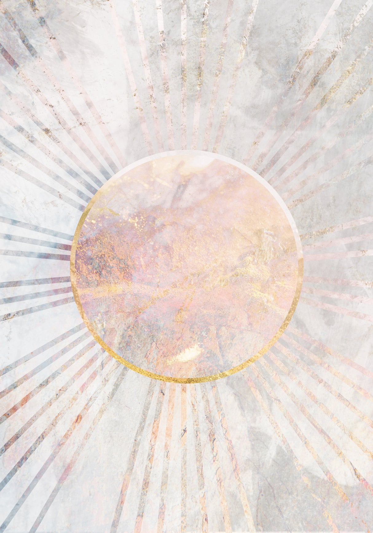 Sun worship golden universe Poster och Canvastavla