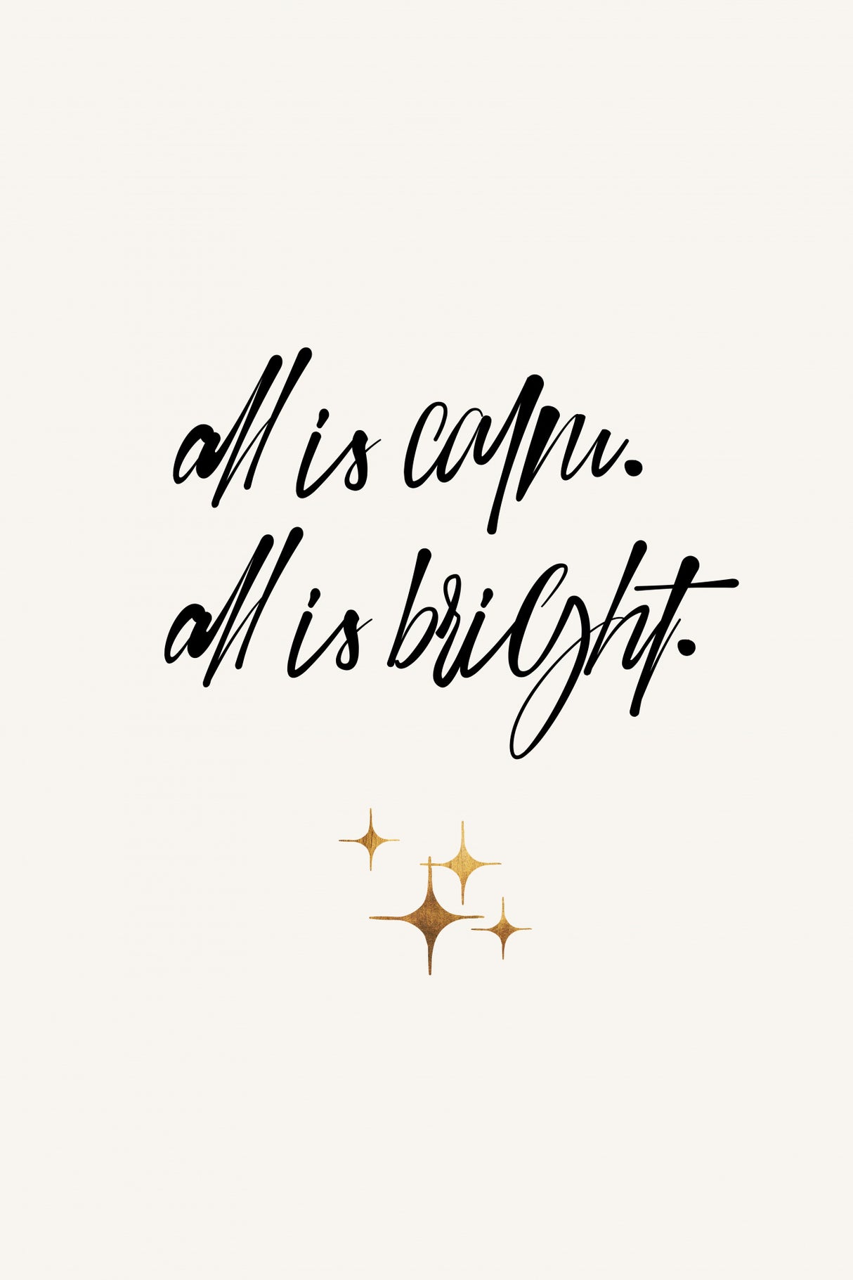 All Is Bright Poster och Canvastavla