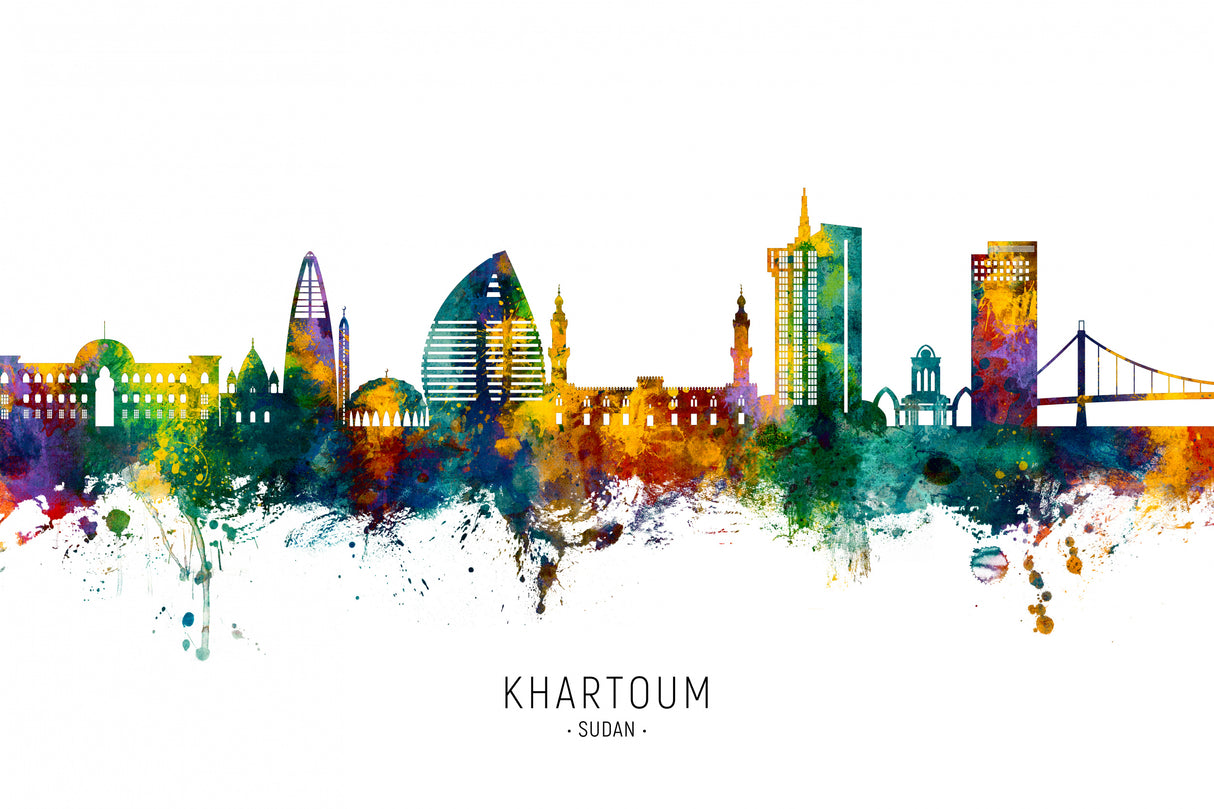 Khartoum Sudan Skyline Poster och Canvastavla