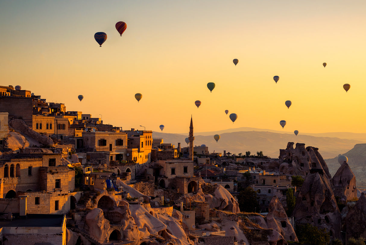 Sunrise over Cappadocia Poster och Canvastavla