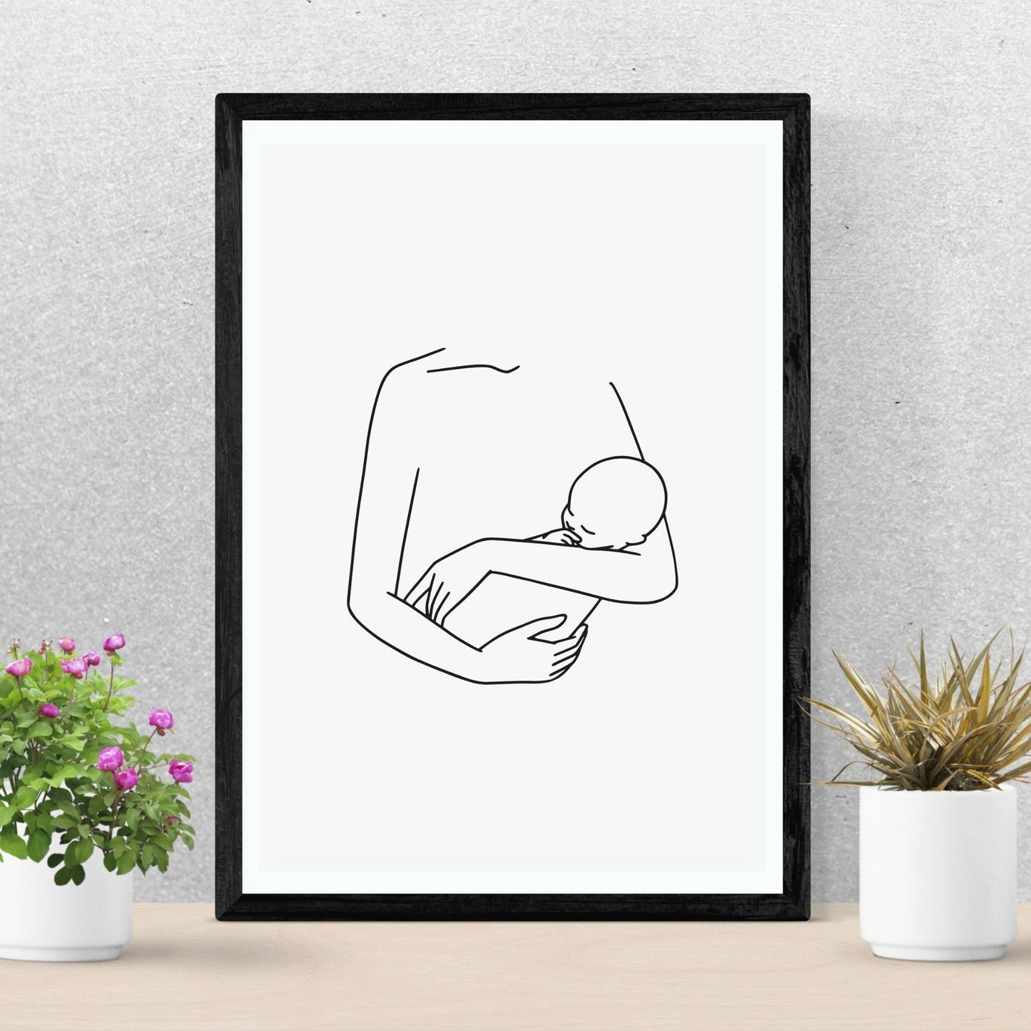 Line Art Grey poster