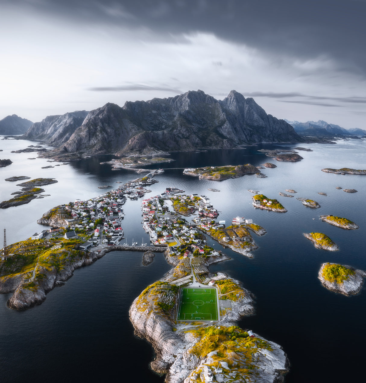 Football stadium at the end of the world Poster och Canvastavla