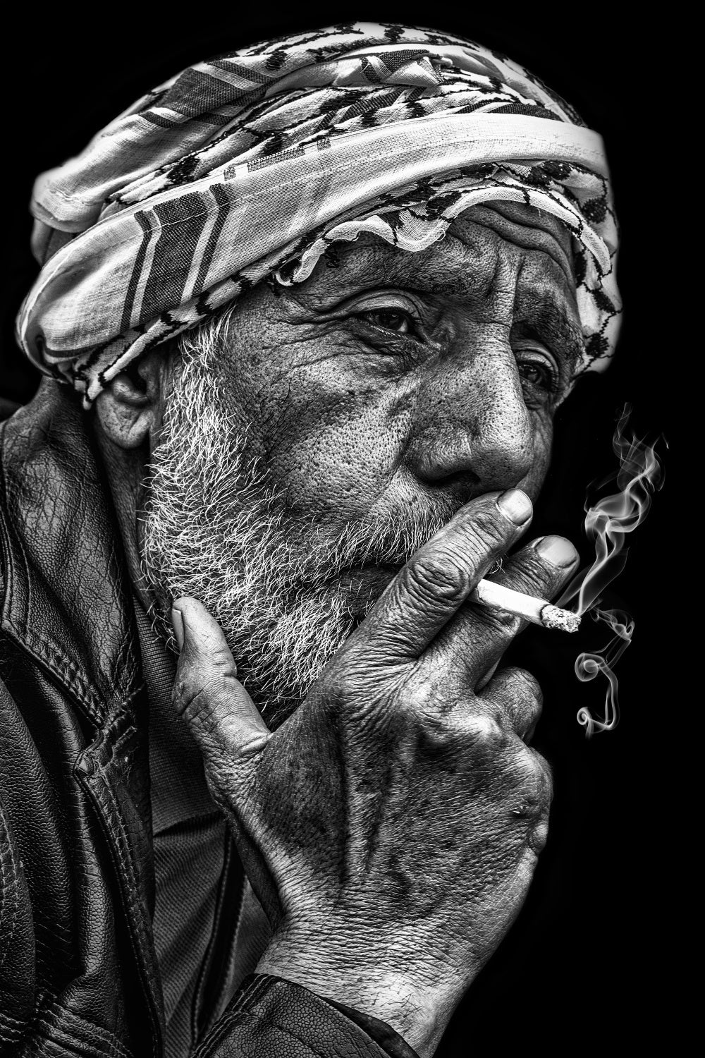 Smoking fisherman Poster och Canvastavla