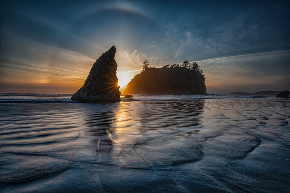 Sunset at Ruby Beach Poster och Canvastavla