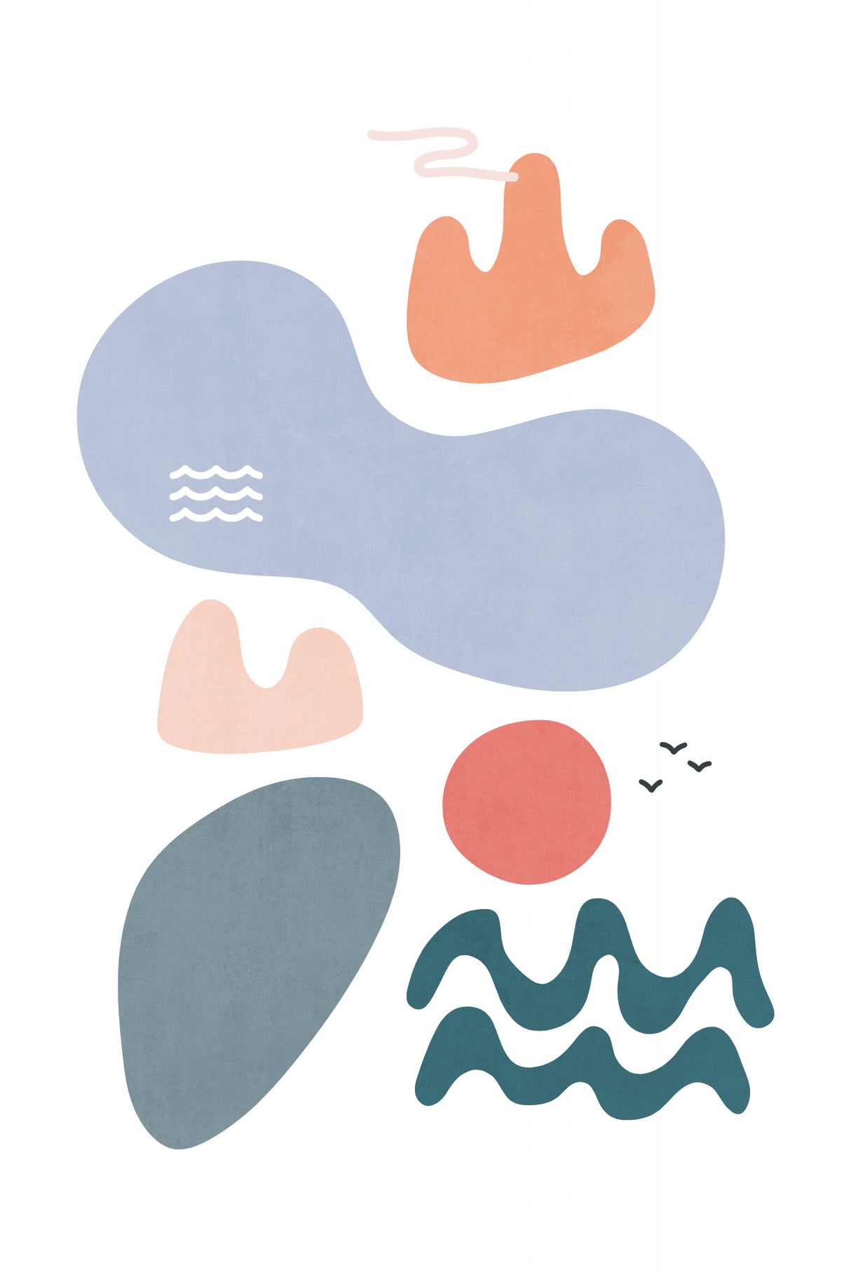 Landscape Shapes 38 Poster och Canvastavla