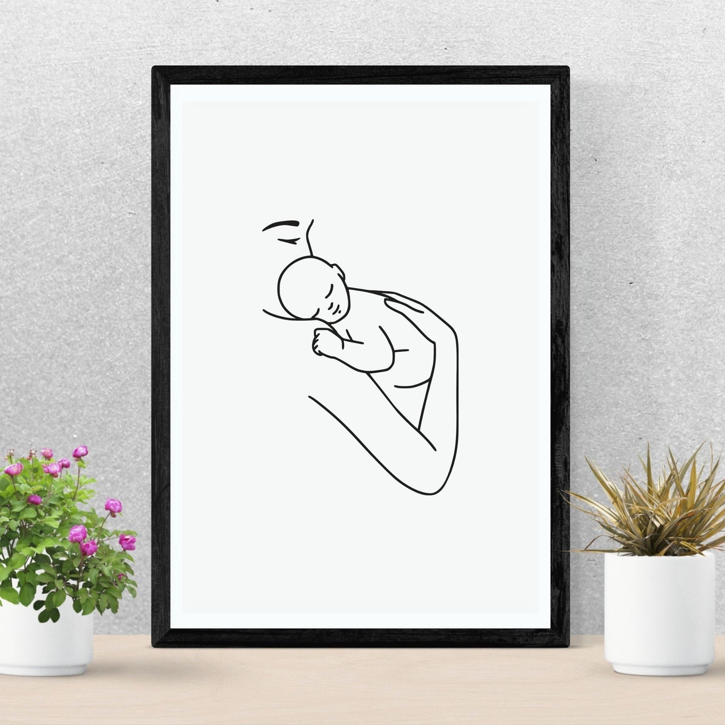 Line Art Grey poster