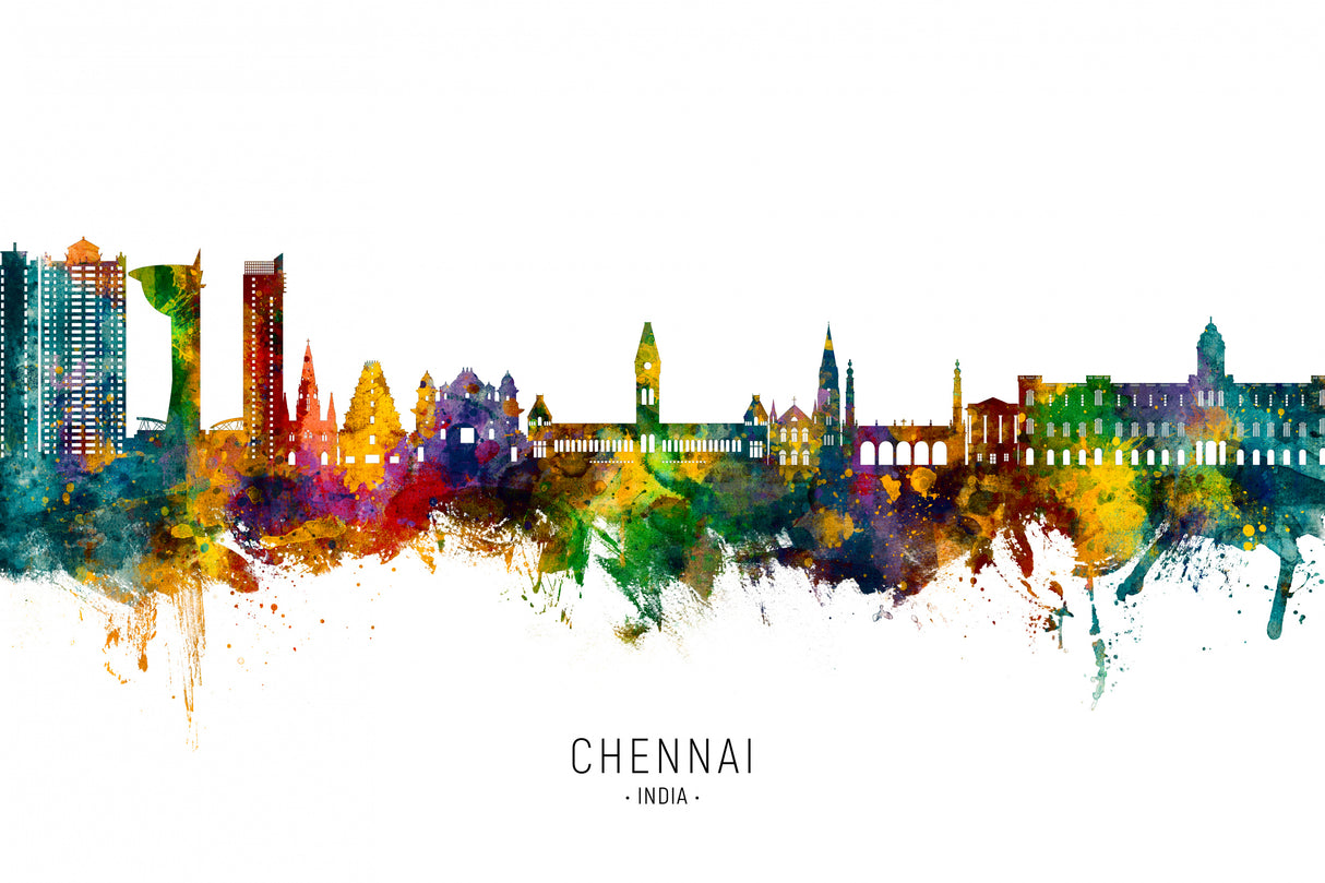 Chennai Skyline India Poster och Canvastavla
