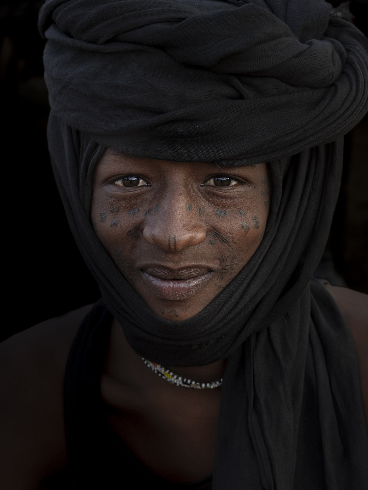 fulani young boy at Niergui refugee camp, Tchad Poster och Canvastavla