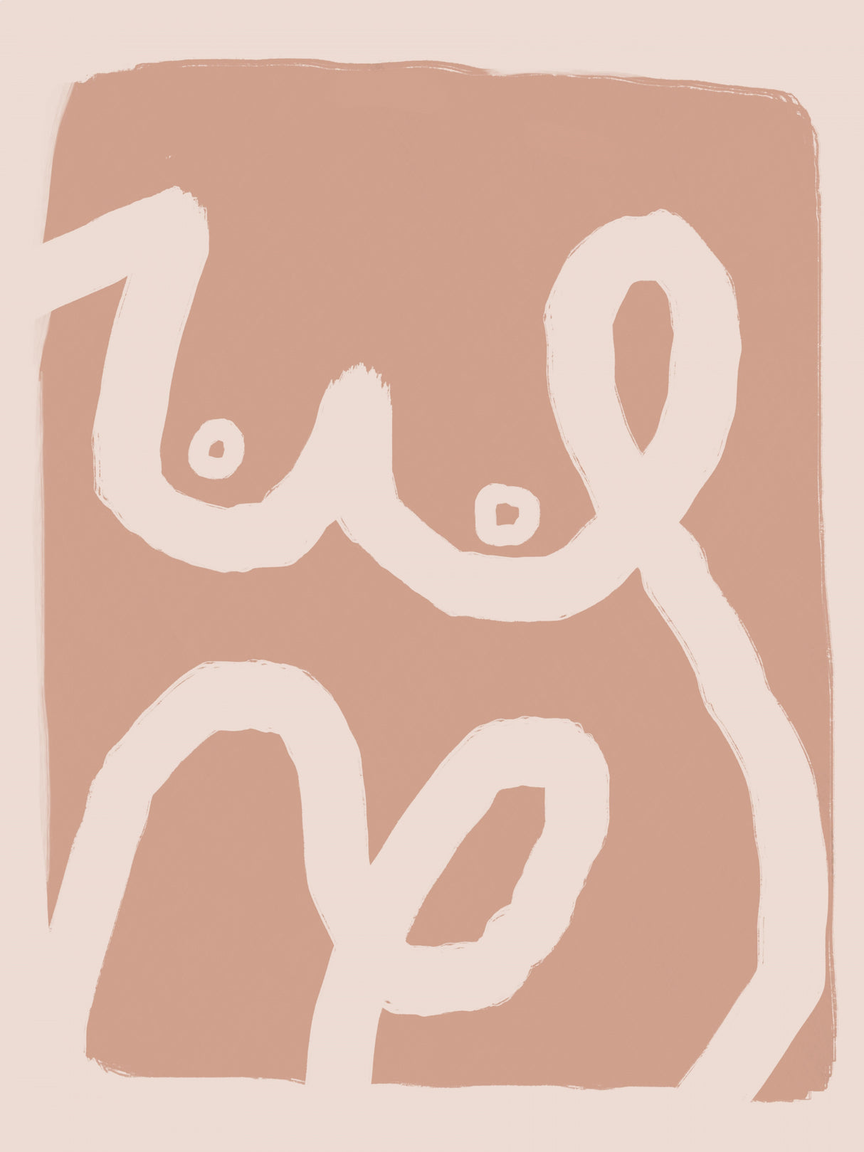 Bold Line Art Nude Poster och Canvastavla