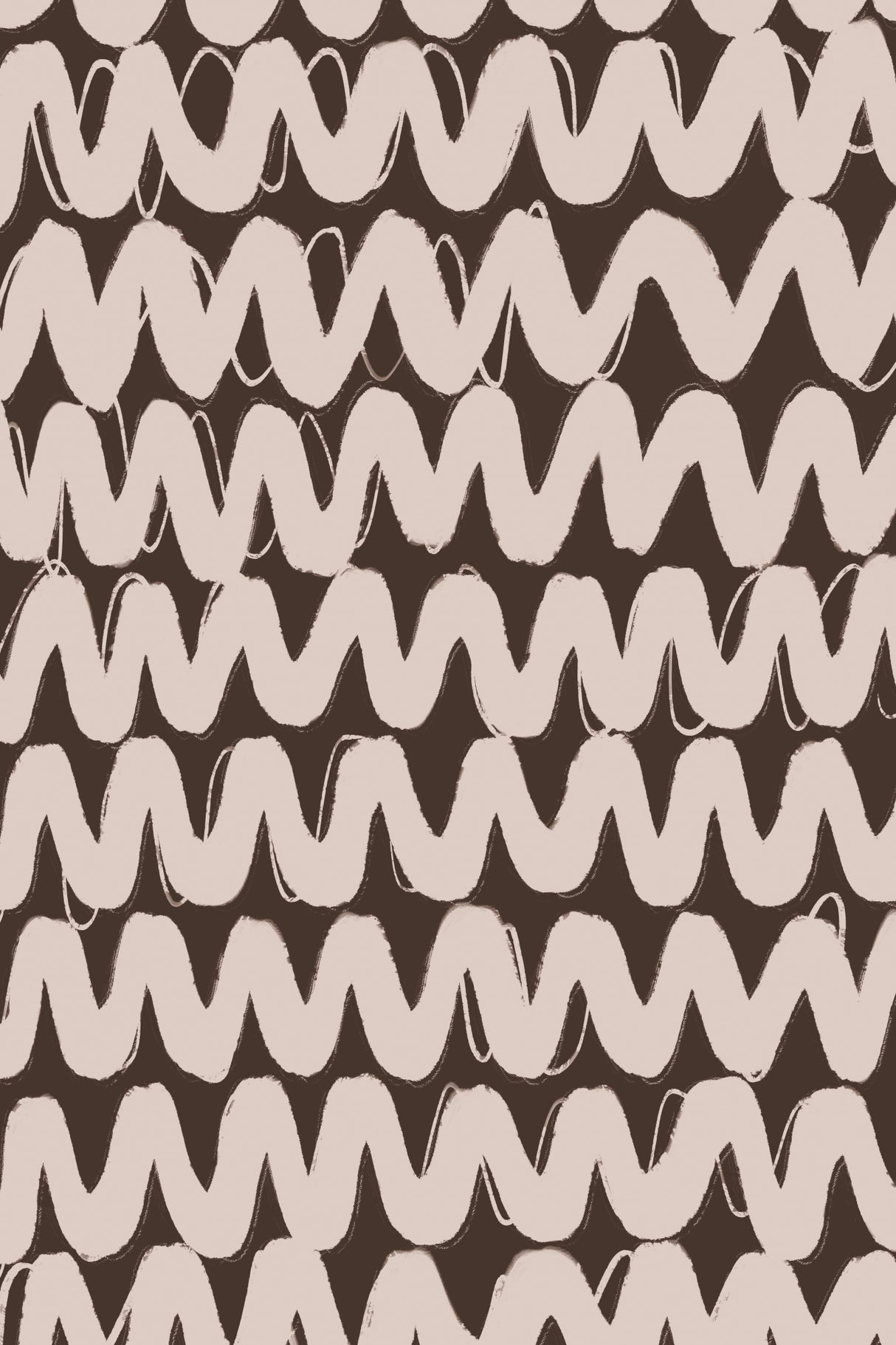 Big Beige ZigZag Pattern Poster och Canvastavla