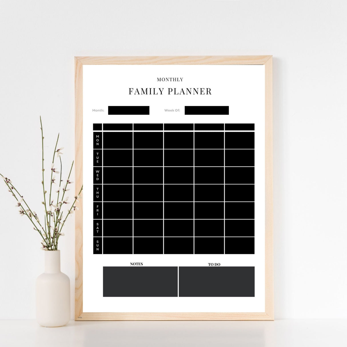 Weekly Family Planner Poster