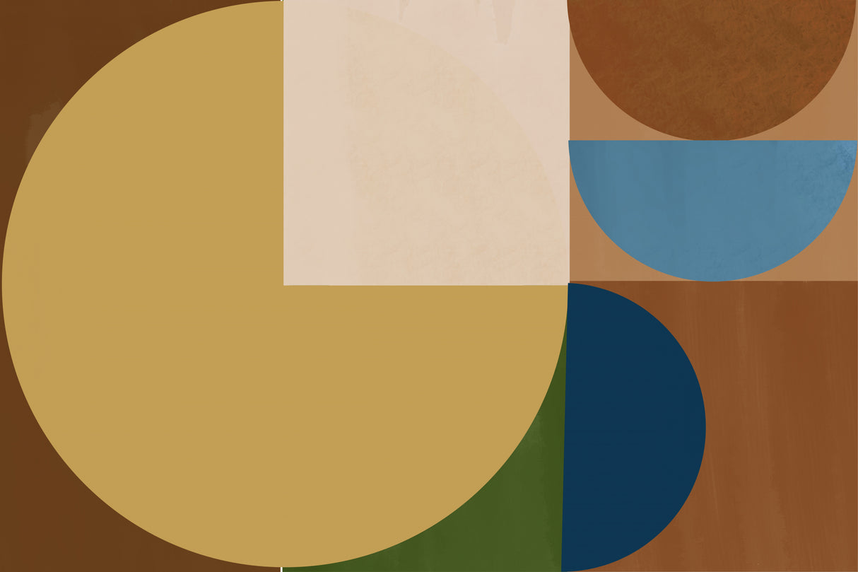 Mid-Century Geometric Poster och Canvastavla