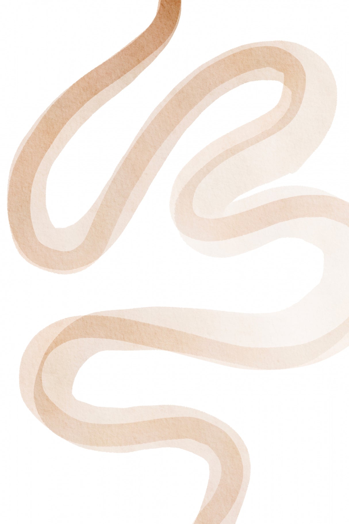 Squiggly Line Art Poster och Canvastavla
