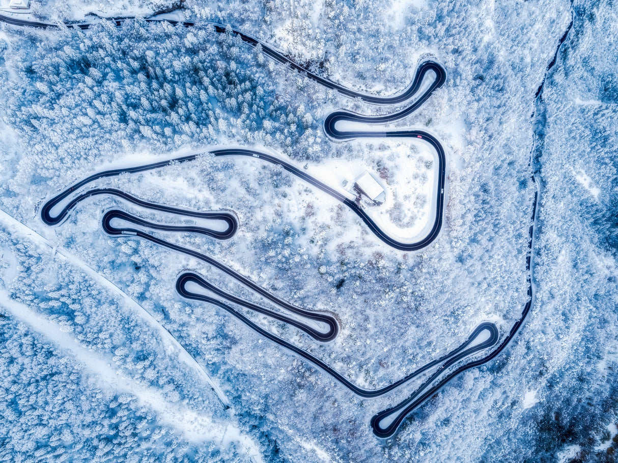 Snow and asphalt Poster och Canvastavla