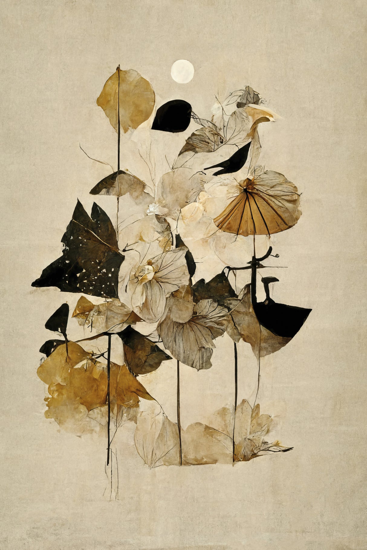 Flowers And Sun Poster och Canvastavla