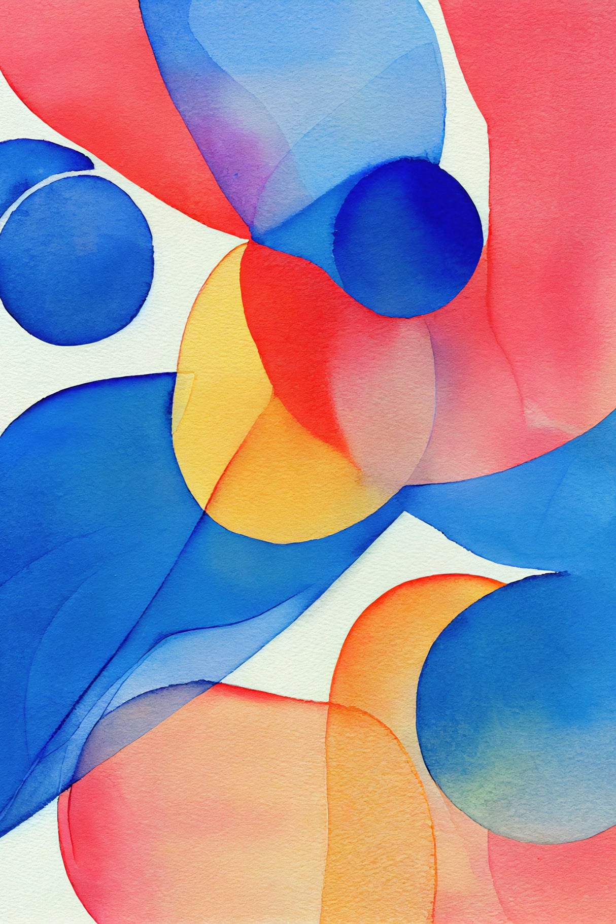 Nature Inspired Abstract Watercolor (Day 59) Poster och Canvastavla