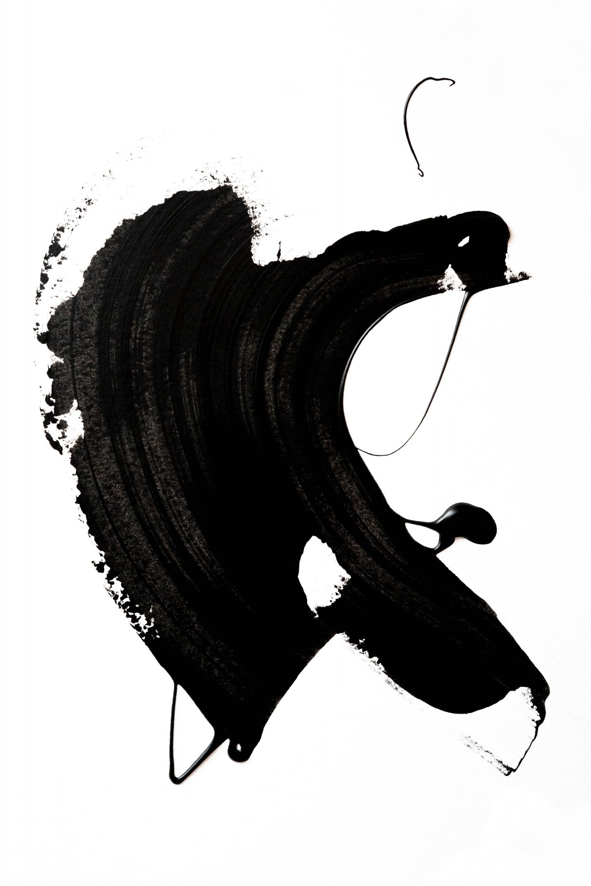 Black abstract Stroke Poster och Canvastavla