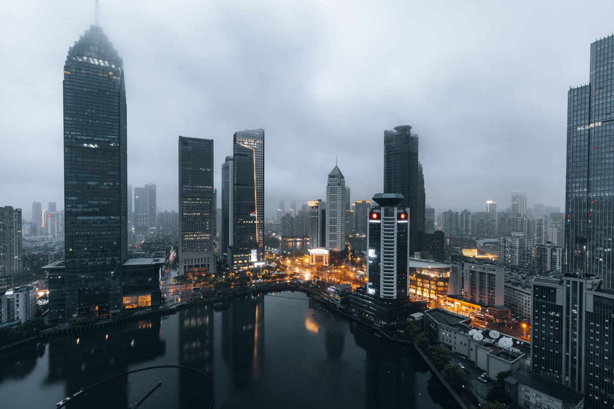 Wuhan skyline Poster och Canvastavla