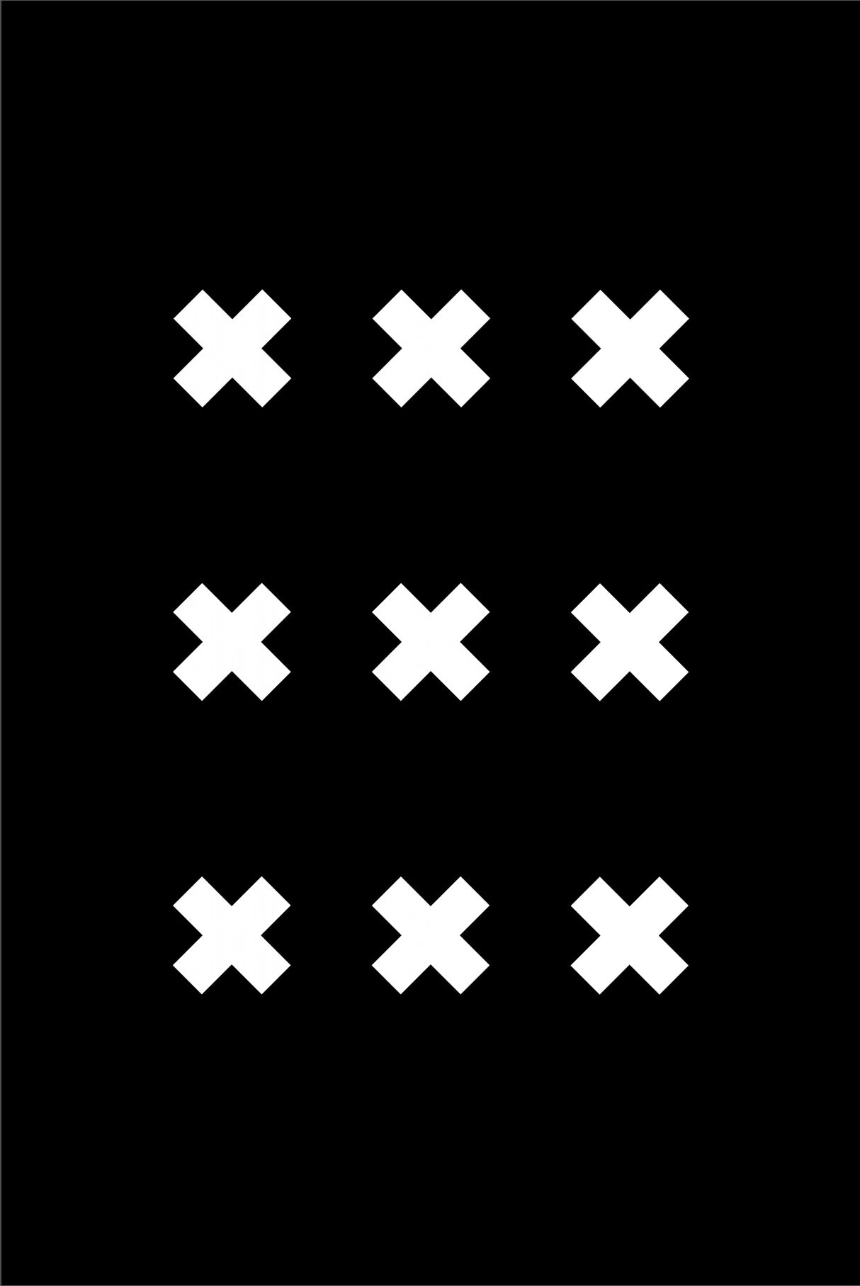 Cross Nine Black Poster och Canvastavla