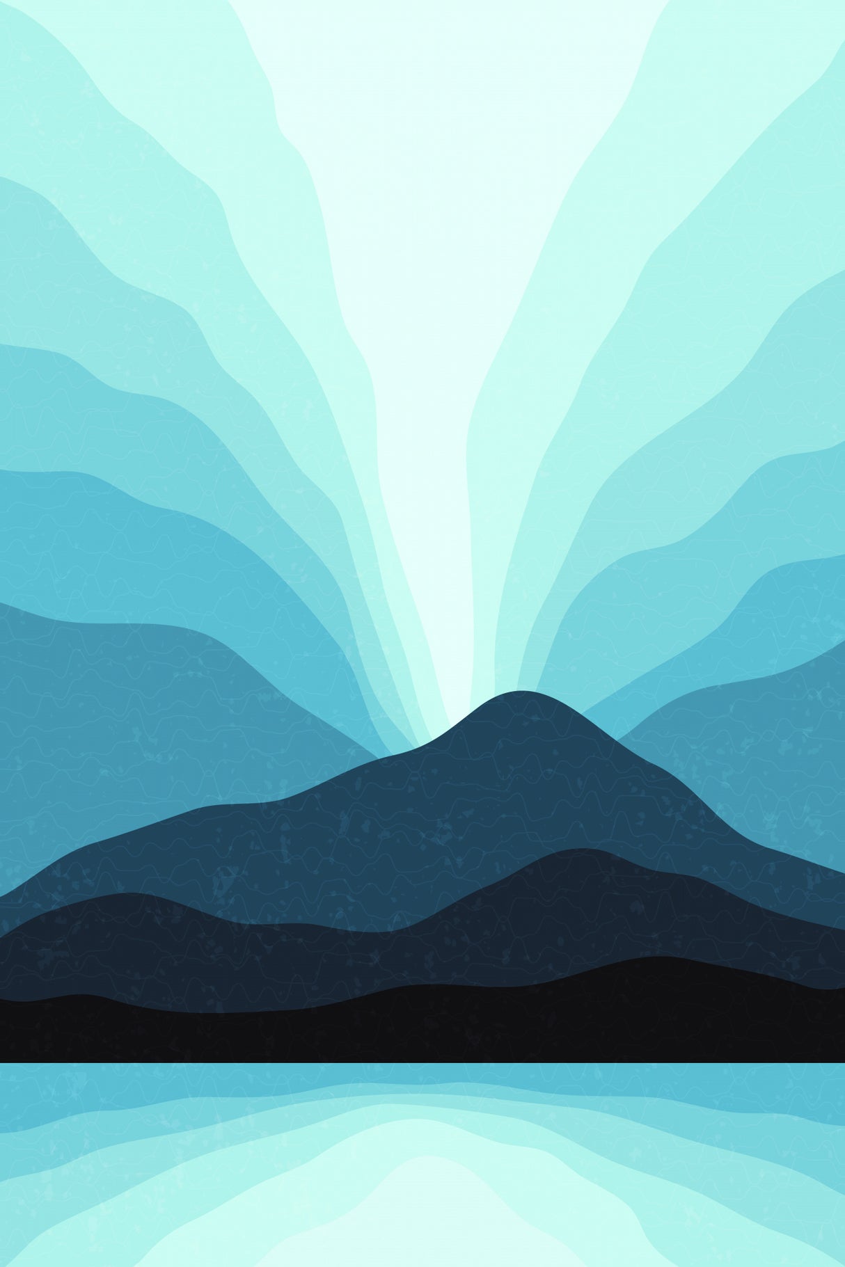 Blue Mountain Vibes #2 Poster och Canvastavla
