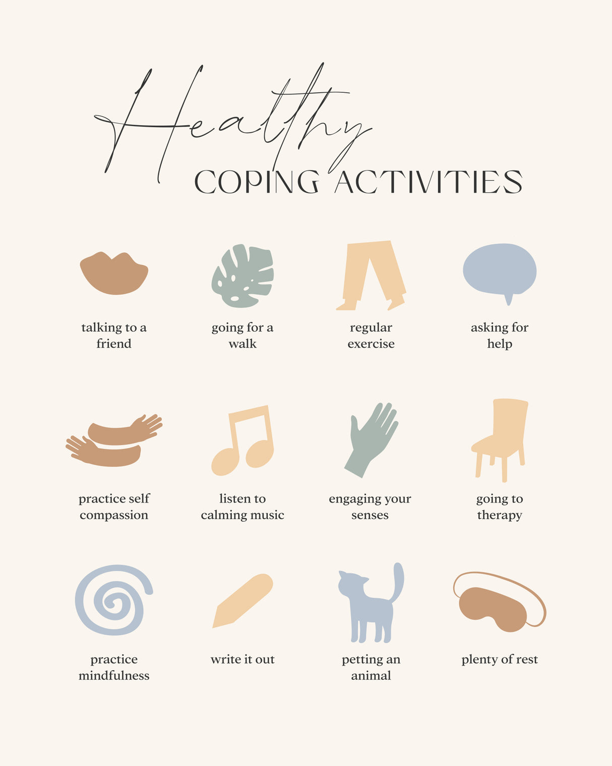 Healthy Cope Poster och Canvastavla