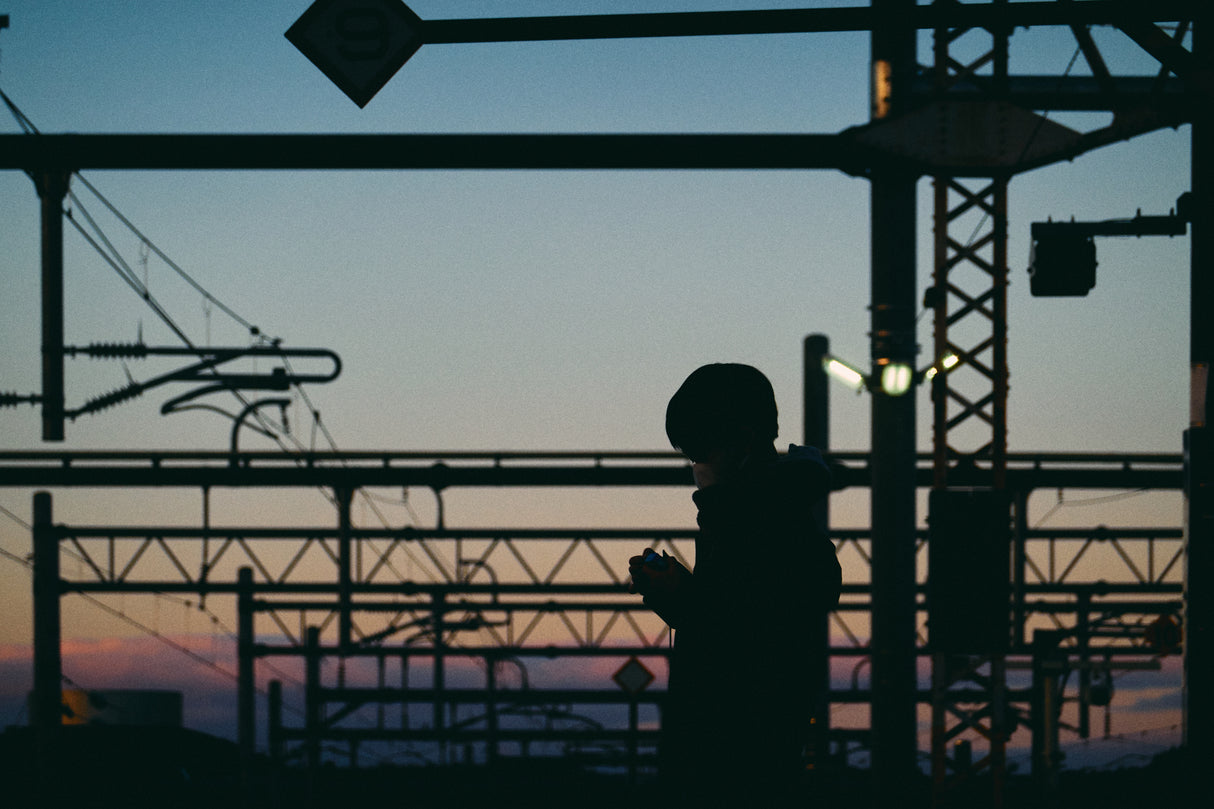 Boy at the station Poster och Canvastavla