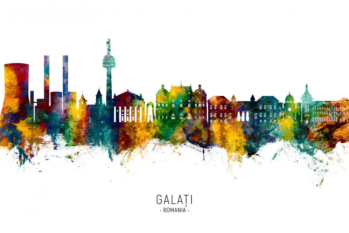 Galati Romania Skyline Poster och Canvastavla