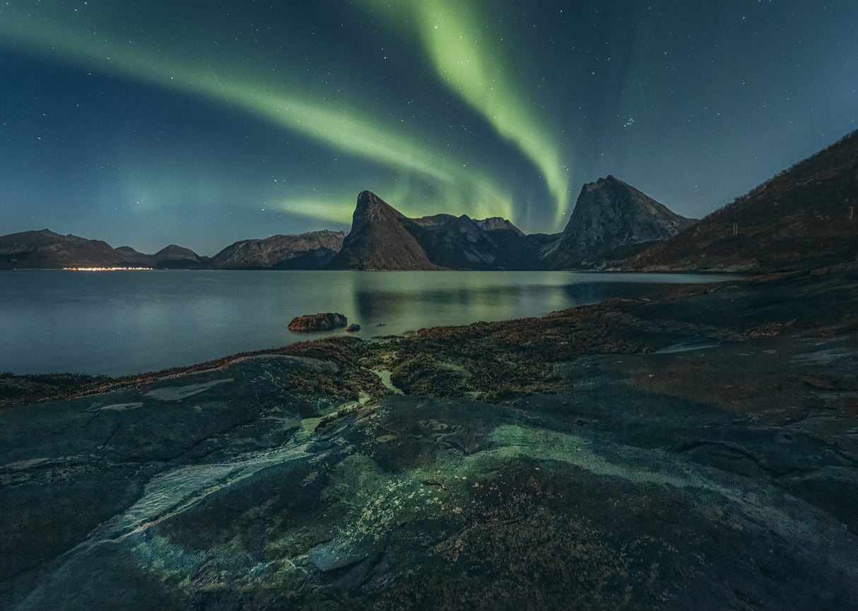 Winding lights Poster och Canvastavla