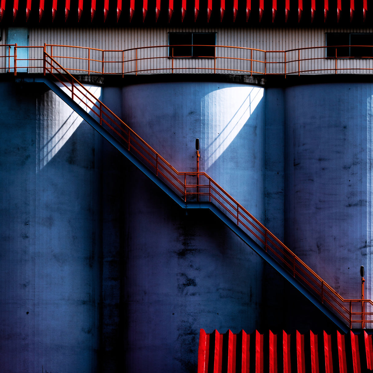 Red diagonal line Poster och Canvastavla