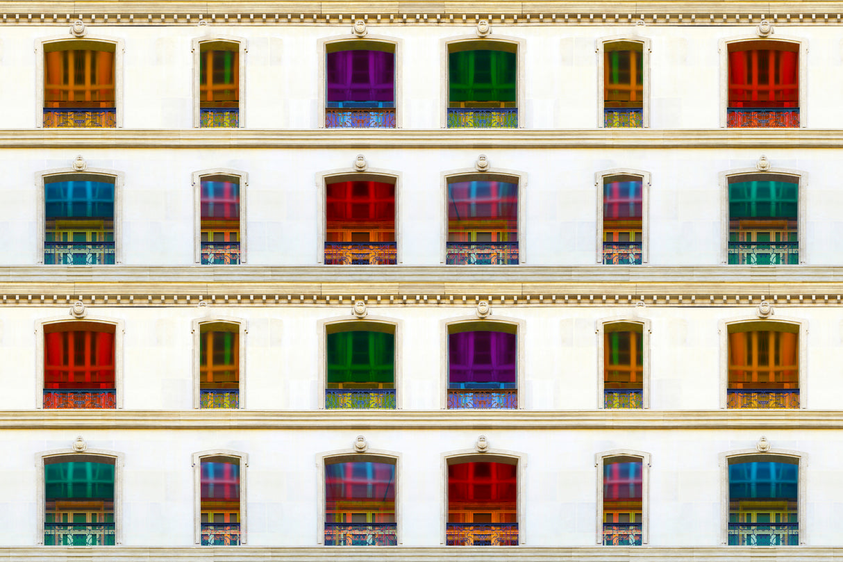 Paris Windows Poster och Canvastavla