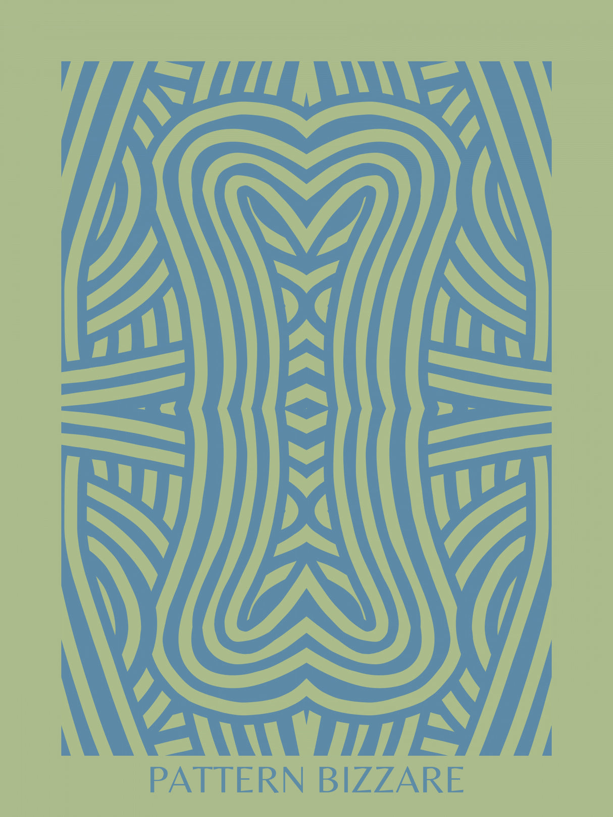 Blue Pattern Bizarre Poster och Canvastavla