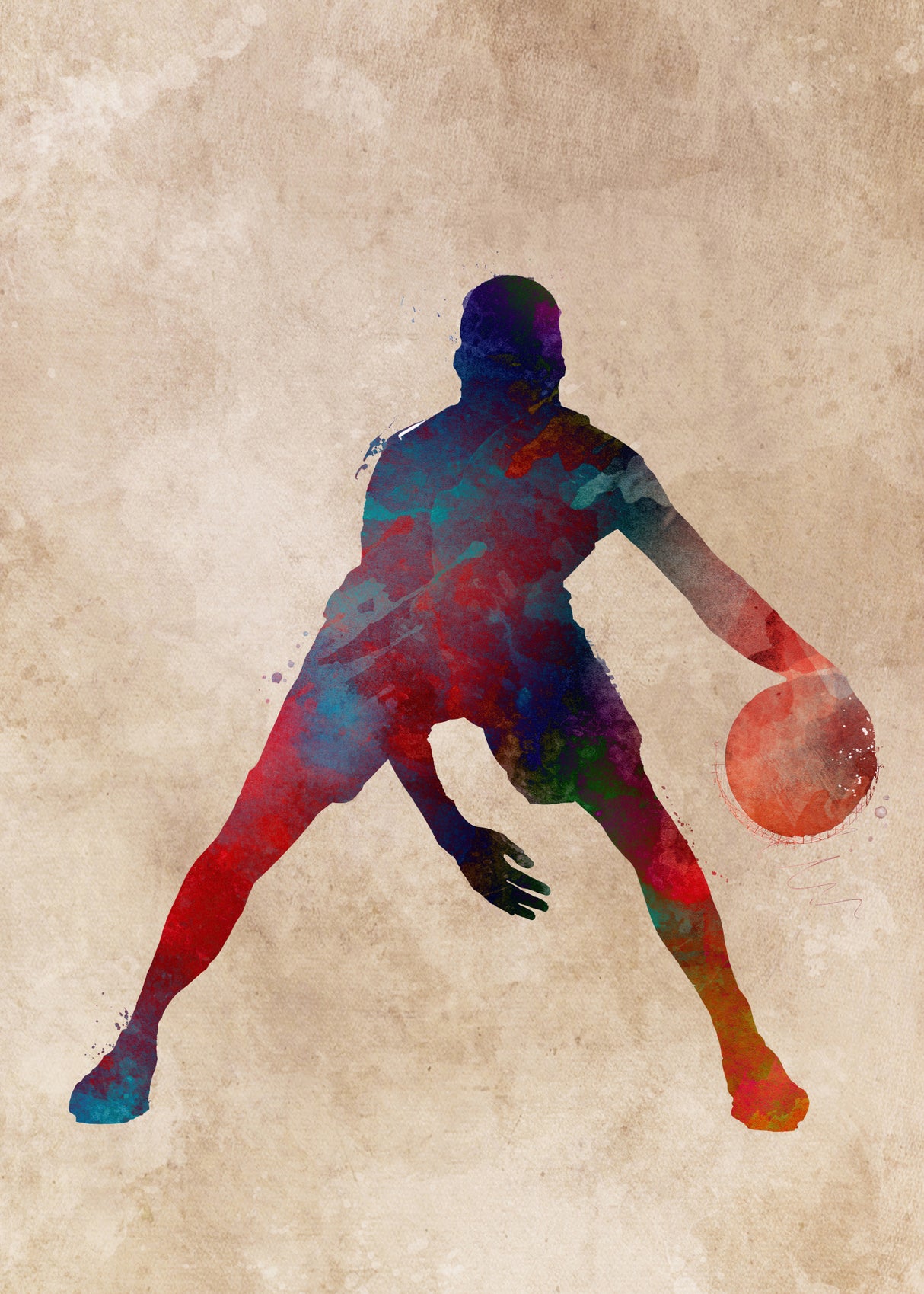 Basketball Sport Art 8 Poster och Canvastavla