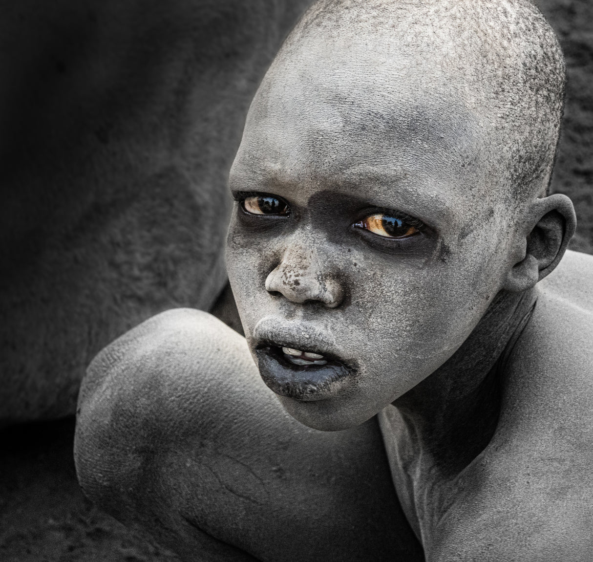 Mundari children, the nomadic herders of the White Nile Poster och Canvastavla
