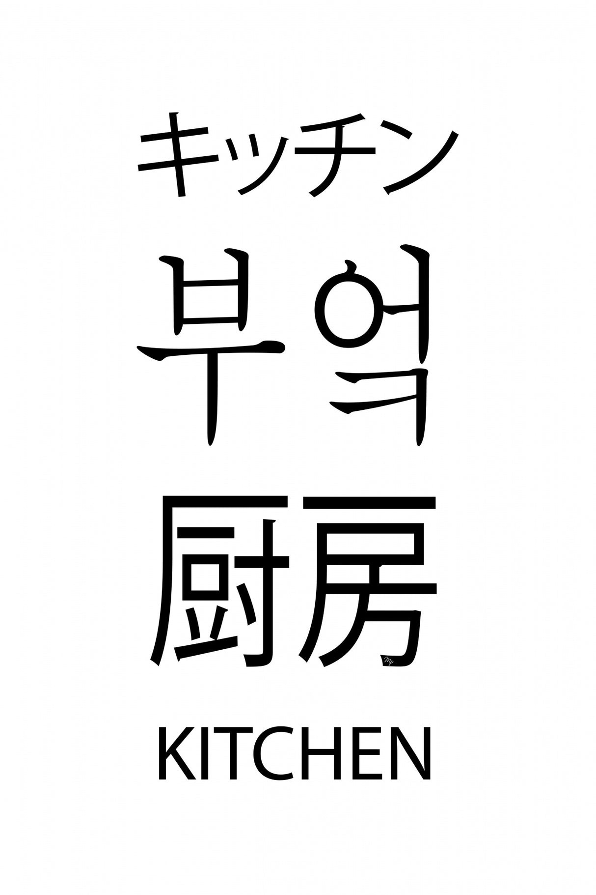Asian Kitchen Poster och Canvastavla