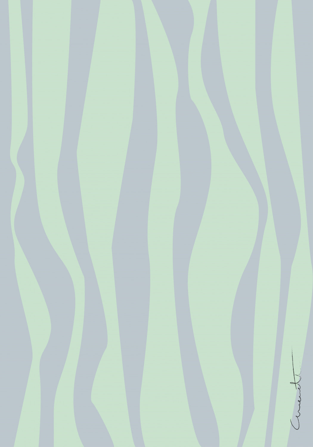 Wavy Stripes Poster och Canvastavla