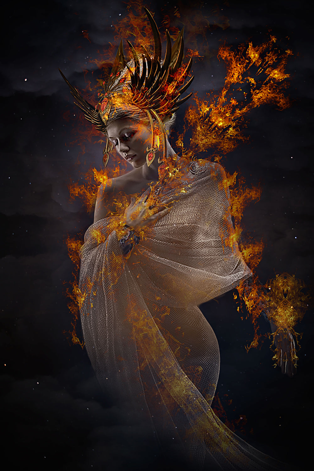 The Fire Princess Poster och Canvastavla