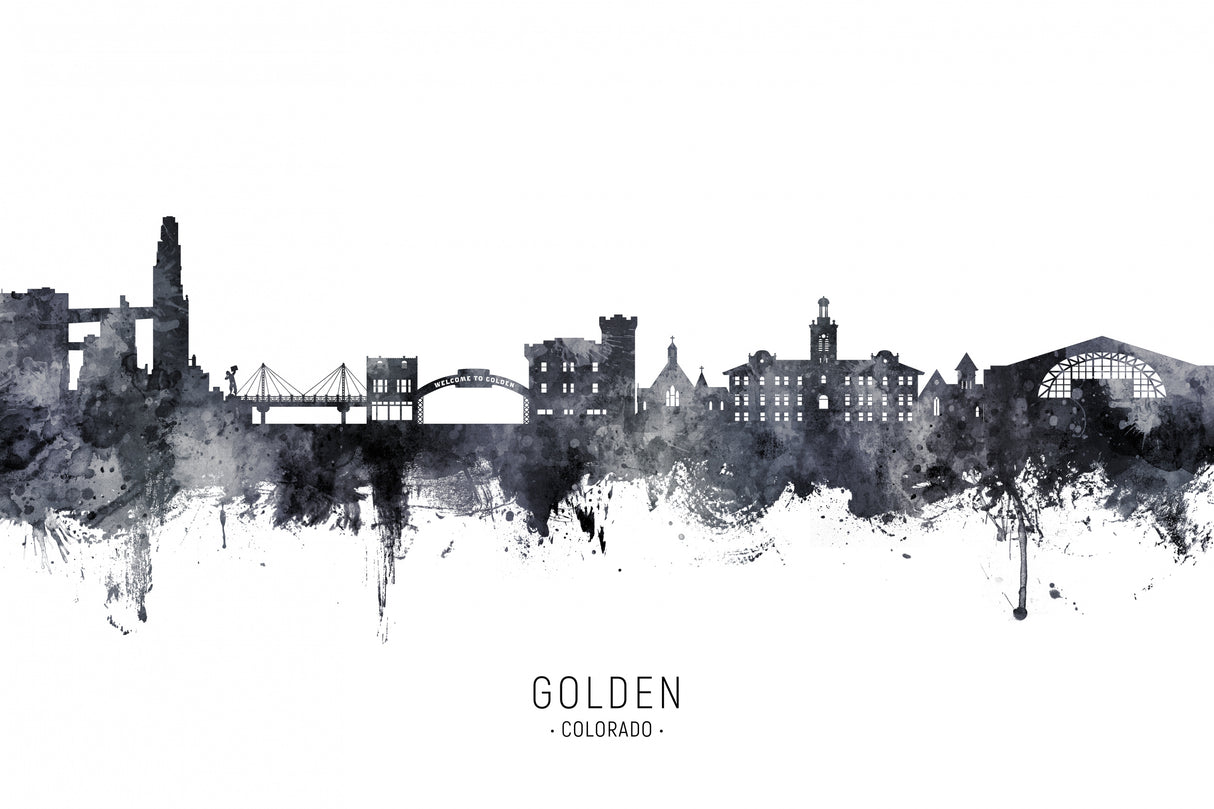 Golden Colorado Skyline Poster och Canvastavla