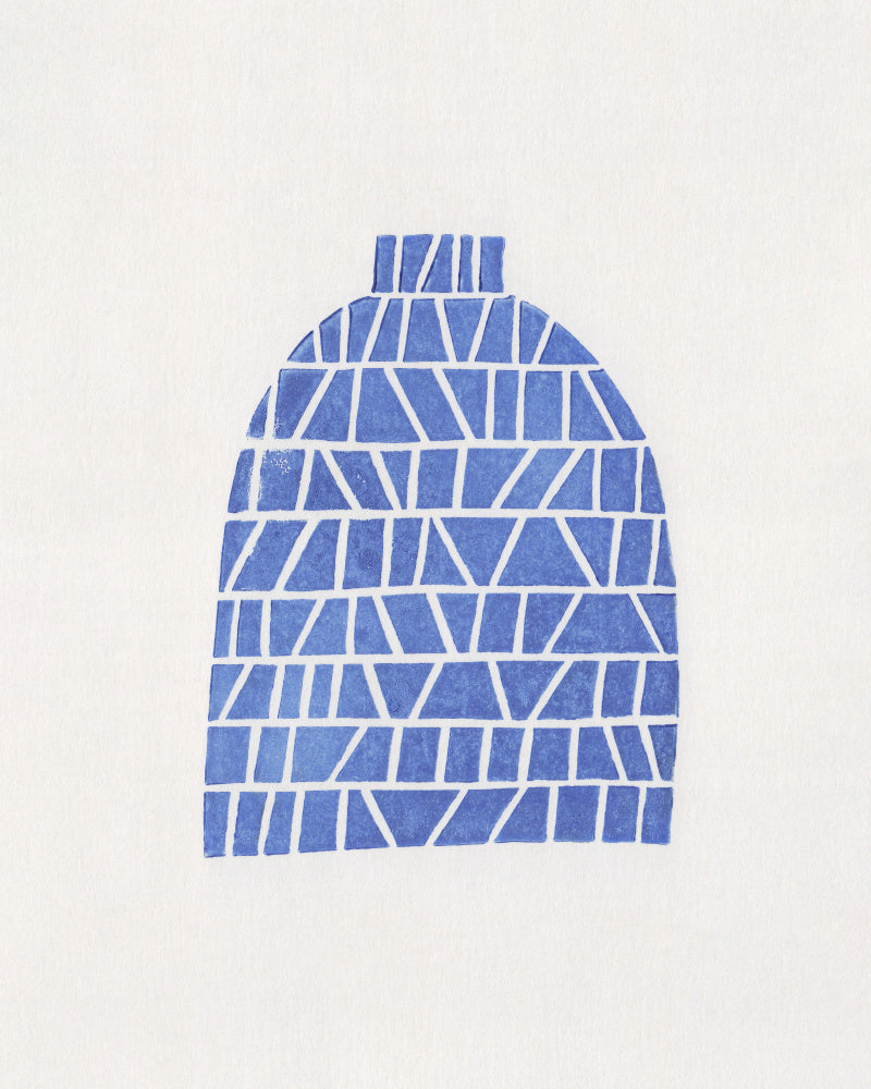 Linocut Vase #5 Kitchen poster eller kökstavla